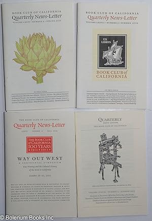 Book Club of California Quarterly News-Letters [four issues]