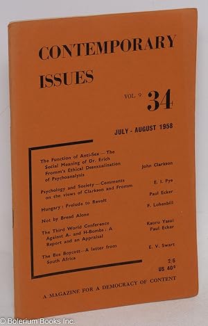 Contemporary Issues: vol. 9 no. 34, July-August 1958