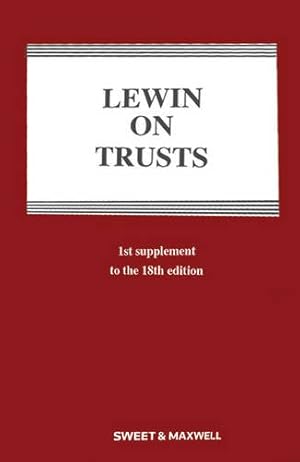 Seller image for Lewin on Trusts (1st Supplement) for sale by WeBuyBooks