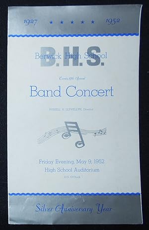 Berwick High School Twenty-fifth Annual Band Concert [program]