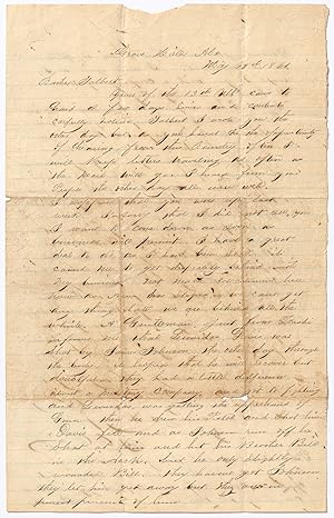 Bild des Verkufers fr A Civil War Letter to a Confederate Soldier from Alabama, May 18, 1861 zum Verkauf von Between the Covers-Rare Books, Inc. ABAA