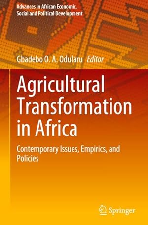 Bild des Verkufers fr Agricultural Transformation in Africa : Contemporary Issues, Empirics, and Policies zum Verkauf von AHA-BUCH GmbH