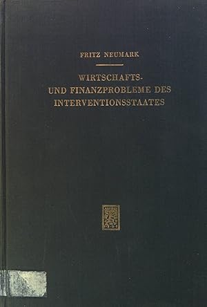 Imagen del vendedor de Wirtschafts- und Finanzprobleme des Interventionsstaates. a la venta por books4less (Versandantiquariat Petra Gros GmbH & Co. KG)