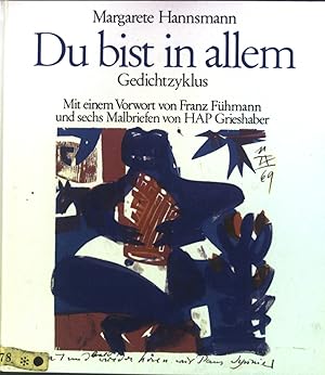 Bild des Verkufers fr Du bist in allem. Gedichtzyklus. Elegie auf Lesbos. zum Verkauf von books4less (Versandantiquariat Petra Gros GmbH & Co. KG)