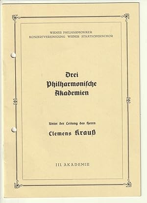 Eigenhänd. Signatur auf einem Programmheft der Wiener Philharmoniker Konzertvereinigung Wiener St...