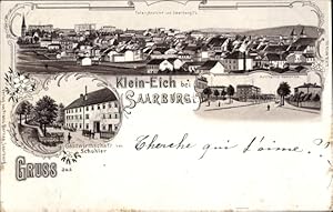 Litho Klein Eich Sarrebourg Saarburg Lothringen Moselle, Gastwirtschaft Schuhler, Artillerie Kaserne