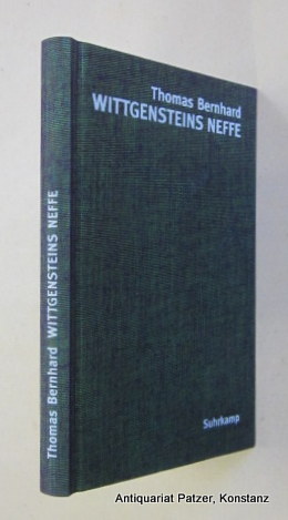 Bild des Verkufers fr Wittgensteins Neffe. Eine Freundschaft. Frankfurt, Suhrkamp, (2006). Kl.-8vo. 163 S., 6 Bl. Grner Or.-Lwd. (Suhrkamp Taschenbuch, 3842). (ISBN 9783518458426). zum Verkauf von Jrgen Patzer