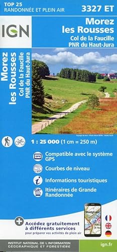 Bild des Verkufers fr IGN Karte, Serie Bleue Top 25 Morez.les Rousses.Col de la Faucille.PNR du Haut Jura zum Verkauf von AHA-BUCH GmbH