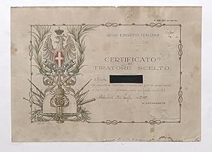 Seller image for Regio Esercito Italiano - Certificato di tiratore scelto fucile mod. 91 - 1935 for sale by Chartaland