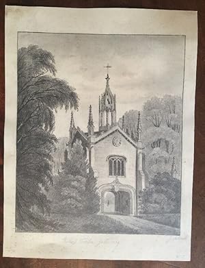 BISHOPTHORPE PALACE GATEWAY. A large original 19 th century graphite drawing by J. Askwith, entit...