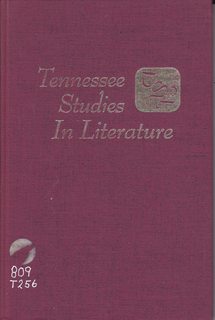 Tennessee Studies in Literature, Volume XXI, American Literature Issue