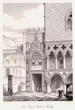 Seller image for Der Dogen Palast zu Venedig. Stahlstich von W.French nach Sprosse. for sale by Antiquariat Heinz Tessin