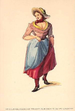 Bild des Verkufers fr Jeune Fille Vandale. Kolorierter Kupferstich von Gatine nach Lant. zum Verkauf von Antiquariat Heinz Tessin
