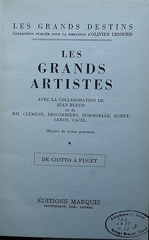 Les Grands Artistes- Les Grands Destins - Tome 12 - Giotto à Puget