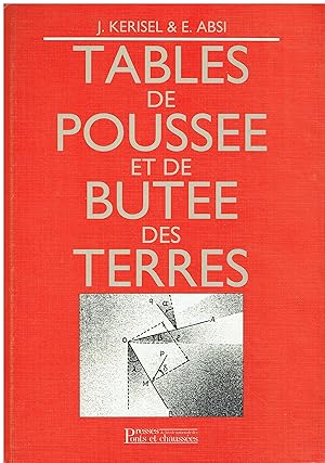 Seller image for TABLES DE POUSSEE ET DE BUTEE DES TERRES. 3me dition for sale by Libreria sottomarina - Studio Bibliografico