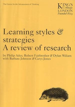 Seller image for Learning Styles and Strategies: A Review of Research for sale by WeBuyBooks
