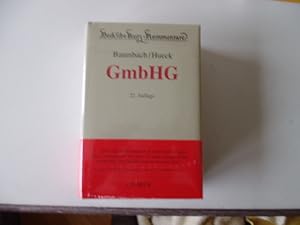 Imagen del vendedor de GmbHG. Gesetz betreffend die Gesellschaften mit beschrnkter Haftung. Beck sche Kurz-Kommentare a la venta por Antiquariat Glatzel Jrgen Glatzel