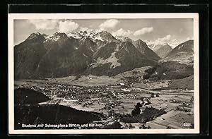 Bild des Verkufers fr Ansichtskarte Bludenz, Gesamtansicht mit Schesaplana und Rtikon zum Verkauf von Bartko-Reher