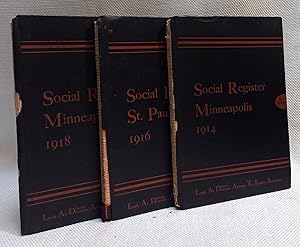 Social Register St. Paul/Social Register Minneapolis - 3 issues for 1914, 1916, and 1918.