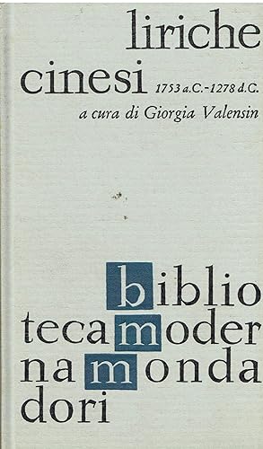 Seller image for LIRICHE CINESI 1753 A.C. / 1278 D.C 1974 for sale by Libreria sottomarina - Studio Bibliografico