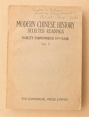 Imagen del vendedor de Modern Chinese History: Selected Readings: Volume 2 a la venta por Exchange Value Books