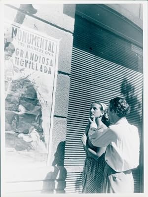 Foto Filmszene Barcelona, Plakat, Grandiosa Novillada, BRD 1952, Jordan J. von Boyadjieff - Fotog...