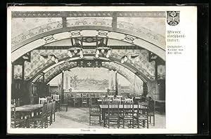 Bild des Verkufers fr Ansichtskarte Wien, Gasthaus Rathaus-Keller, Volkskeller, Ansicht von Alt-Wien zum Verkauf von Bartko-Reher