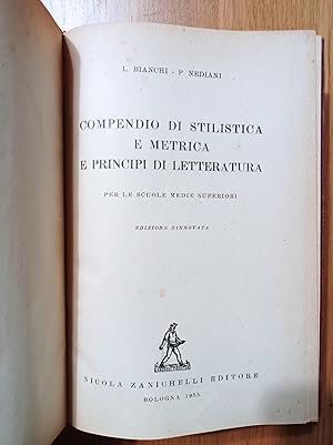 Compendio di stilistica e metrica e principi di letteratura