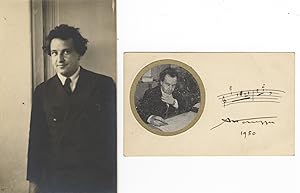 Autograph musical quotation signed ("A. Honegger")