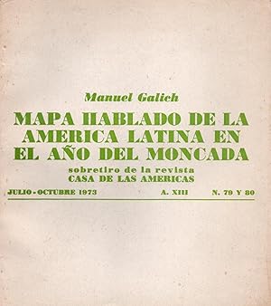 Imagen del vendedor de Mapa hablado de la America Latina en el ao del moncada. a la venta por Librairie Jean-Yves Lacroix