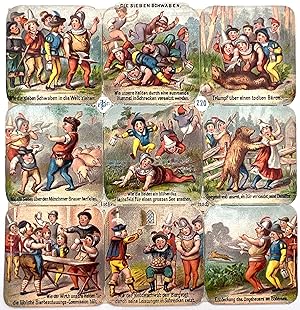 "Die Sieben Schwaben" ("The Seven Swabians") - Full Sheet of Victorian Scrap