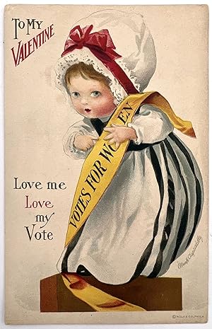 "Love Me, Love My Vote" - Women's Suffrage Valentine Postcard