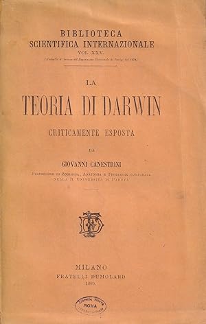 La teoria di Darwin criticamente esposta
