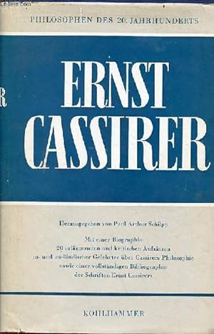 Bild des Verkufers fr Philosophen des 20.jahrhunderts - Ernst Cassirer. zum Verkauf von Le-Livre