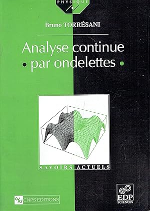 Seller image for Analyse continue par ondelettes for sale by Libreria sottomarina - Studio Bibliografico