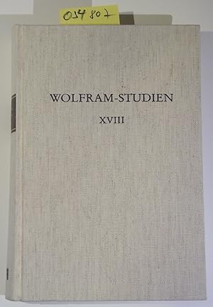 Seller image for Wolfram-Studien XVIII: Erzhltechnik und Erzhlstrategien in der deutschen Literatur des Mittelalters. Saarbrcker Kolloquium 2002 for sale by Antiquariat Trger
