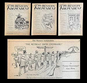 Seller image for [Political Cartoons, Prairies] 3 Issues of The Western Independent (Alberta Non-Partisan League) for sale by Harropian Books,  IOBA