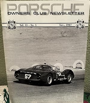 Porsche Owners Club Newsletter Vol. 13 No. 5 Nov., 1967