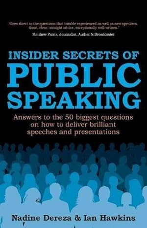 Seller image for Insider Secrets of Public Speaking: answers to the 50 biggest questions on how to deliver brilliant speeches and presentations for sale by WeBuyBooks
