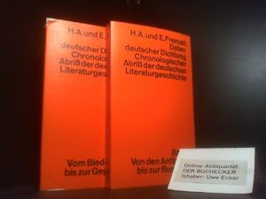 Bild des Verkufers fr 2 BNDE von Daten deutscher Dichtung - Chronologischer Abri der deutschen Literaturgeschicht zum Verkauf von Der Buchecker