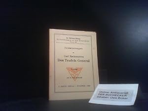 Imagen del vendedor de Textanalyse und Interpretation zu Carl Zuckmayer, Des Teufels General : alle erforderlichen Infos fr Abitur, Matura, Klausur und Referat ; plus Musteraufgaben mit Lsungsanstzen. Knigs Erluterungen ; Band 283 a la venta por Der Buchecker