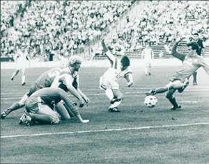 Foto Fußballspiel Bayern München gegen Bayer Leverkusen 21.10.1989