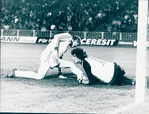 Foto Fußball, Bundesliga, HSV gegen Bayer Leverkusen, Greiner, 1982