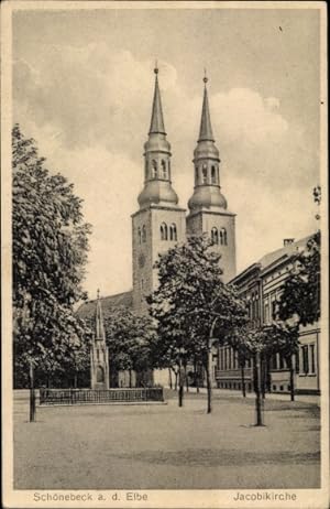 Bild des Verkufers fr Ansichtskarte / Postkarte Schnebeck an der Elbe, Jacobikirche zum Verkauf von akpool GmbH