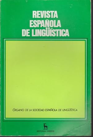 Imagen del vendedor de REVISTA ESPAOLA DE LINGISTICA. AO 10. FASC. 1. ENERO-JUNIO 1980 a la venta por LIBRERIA TORMOS