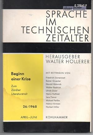 Sprache im technischen Zeitalter 26 / 1968