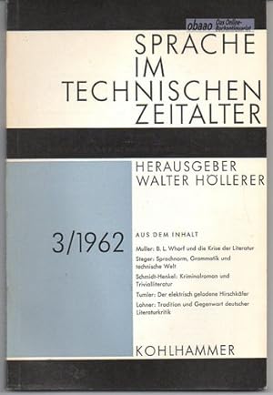 Sprache im technischen Zeitalter 3 / 1962