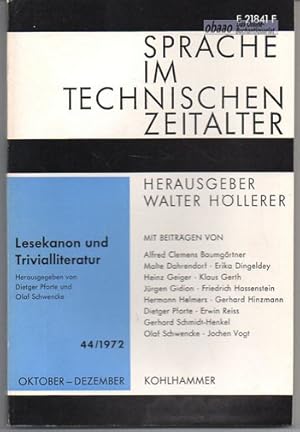 Sprache im technischen Zeitalter 44 / 1972