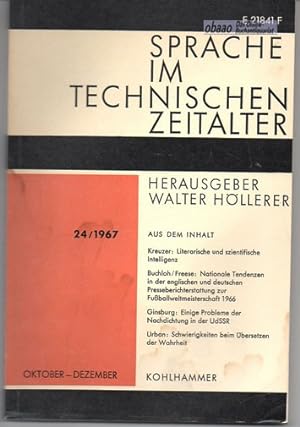 Sprache im technischen Zeitalter 24 / 1967