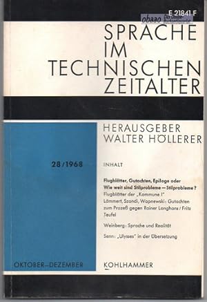 Sprache im technischen Zeitalter 28 / 1968